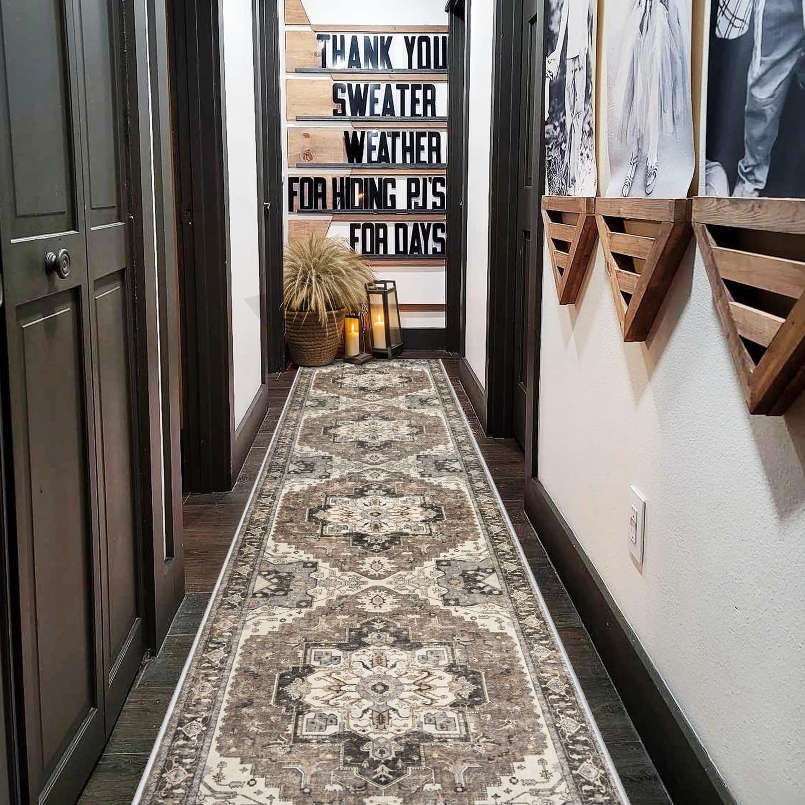 RUUGME runner in kitchen scene, keeps floor tidy and comfortable while cooking