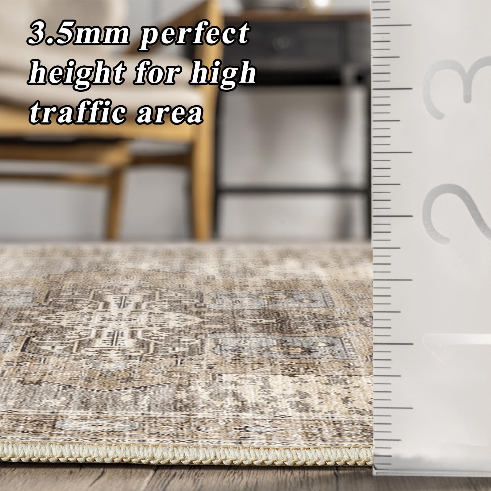 RUUGME beside chair showing scale and practical room coverage