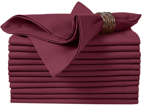 RUVANTI burgundy napkin front view showing clean finish and elegant look