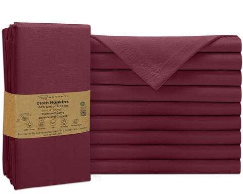 RUVANTI napkins on a dinner table conveying festive, hotel-style appeal