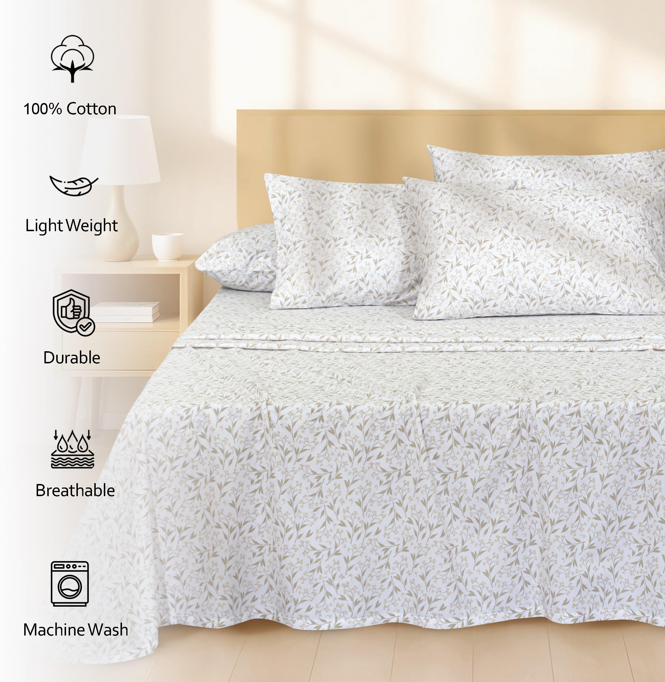 RUVANTI close-up of percale weave texture highlighting breathable airflow