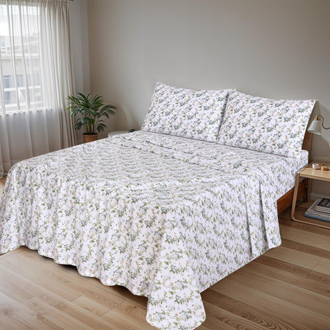 RUVANTI fitted sheet corner showing 16-inch deep pocket and secure elastic fit