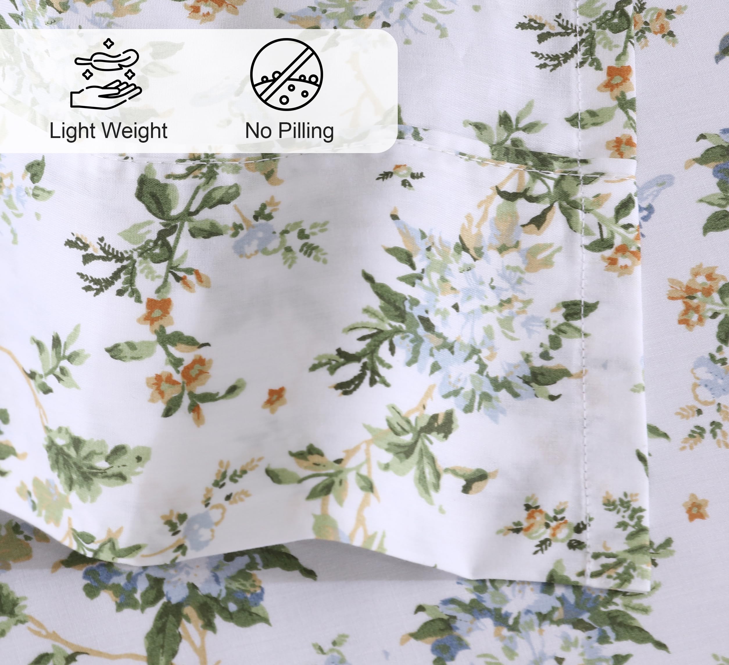 RUVANTI flat sheet draped over bed to show generous dimensions and crispness