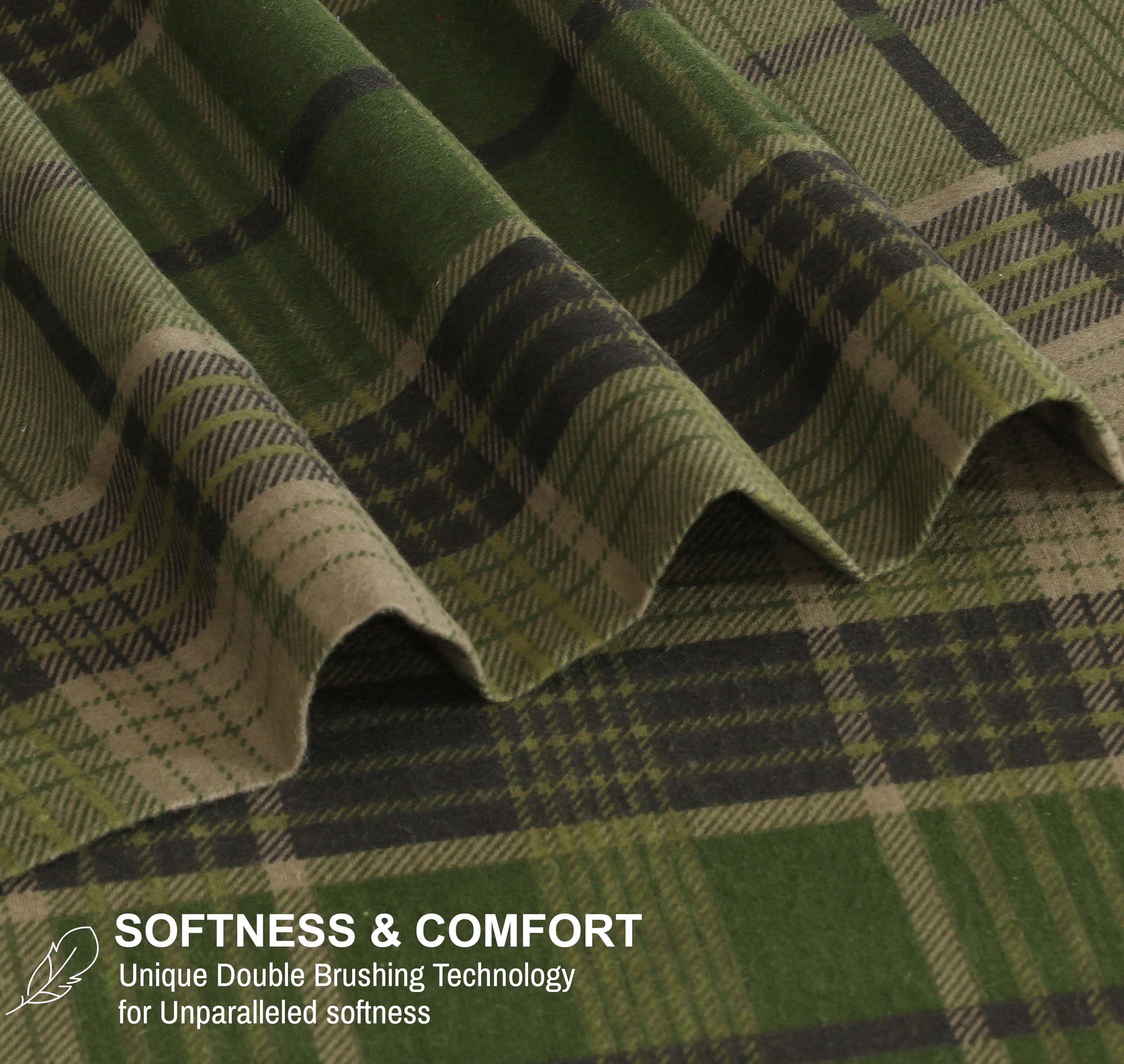RUVANTI flat sheet fully spread on bed highlighting generous coverage and drape