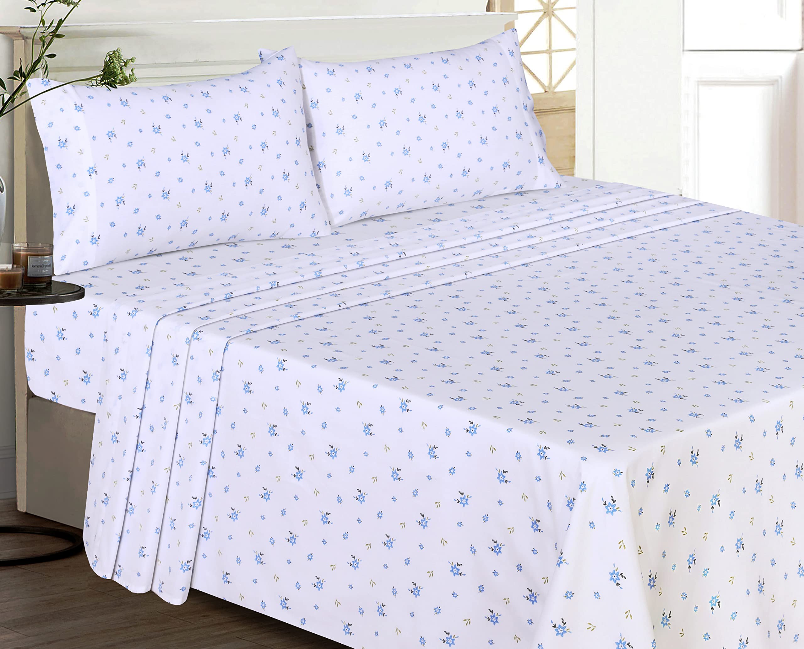 RUVANTI folded sheet set stacked to show neat storage and gifting