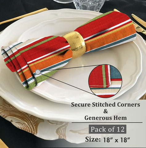 RUVANTI napkin folded on table setting demonstrating polished dining look