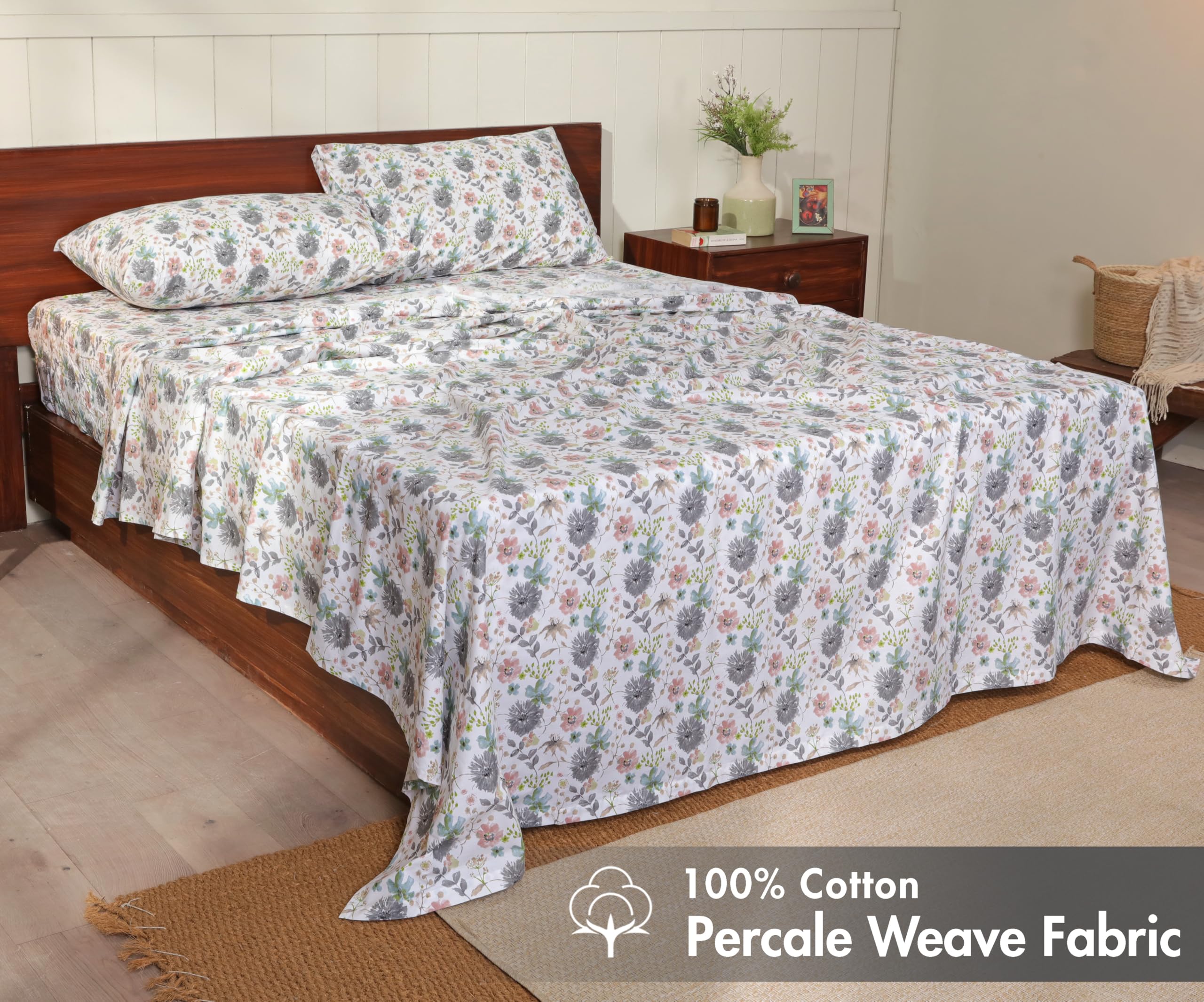 RUVANTI percale fabric close-up highlighting breathable weave and cooling benefits