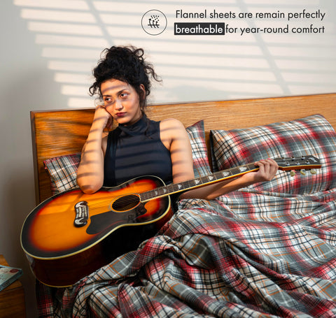 RUVANTI two pillowcases styled on pillow, offering coordinated sleep comfort