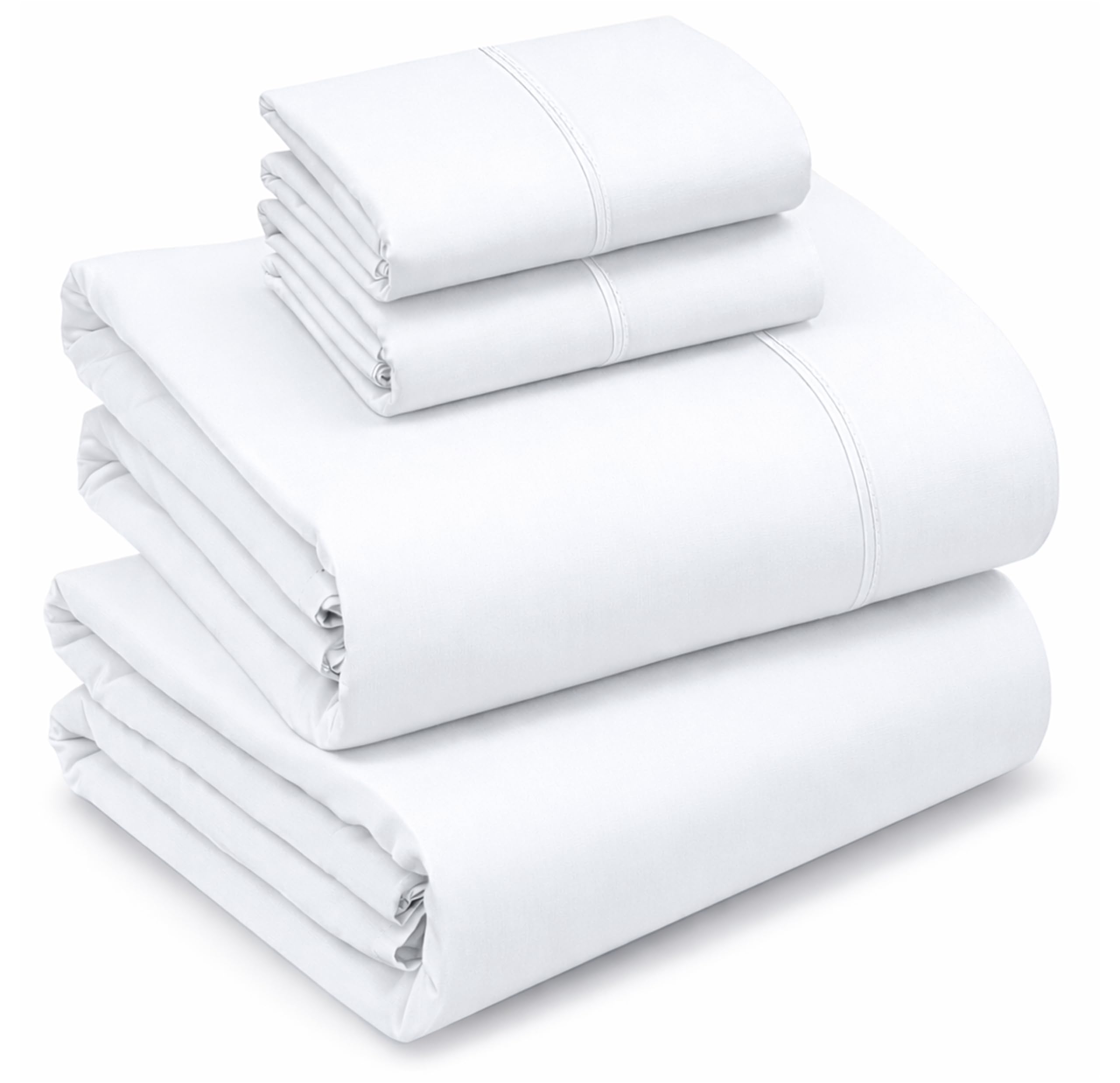 RUVANTI queen sheets front packaging showing bright white set and clear sizing benefit