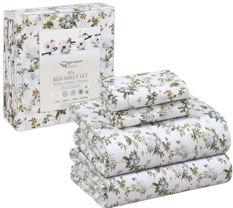 RUVANTI folded washed sheets showing softened texture and casual wrinkles