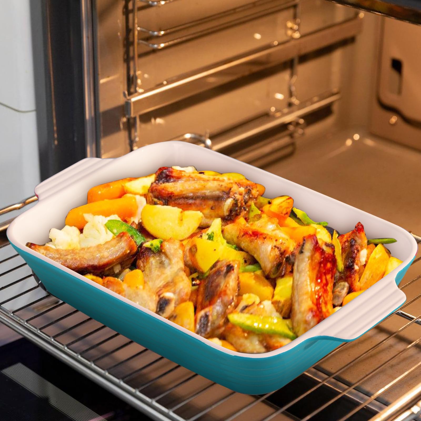 RUYOLIKS pans beside ingredients show scale and versatile portion sizes