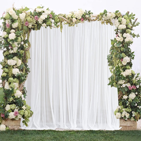 RYB HOME curtain hung on gazebo showing outdoor use and breathable airflow benefit