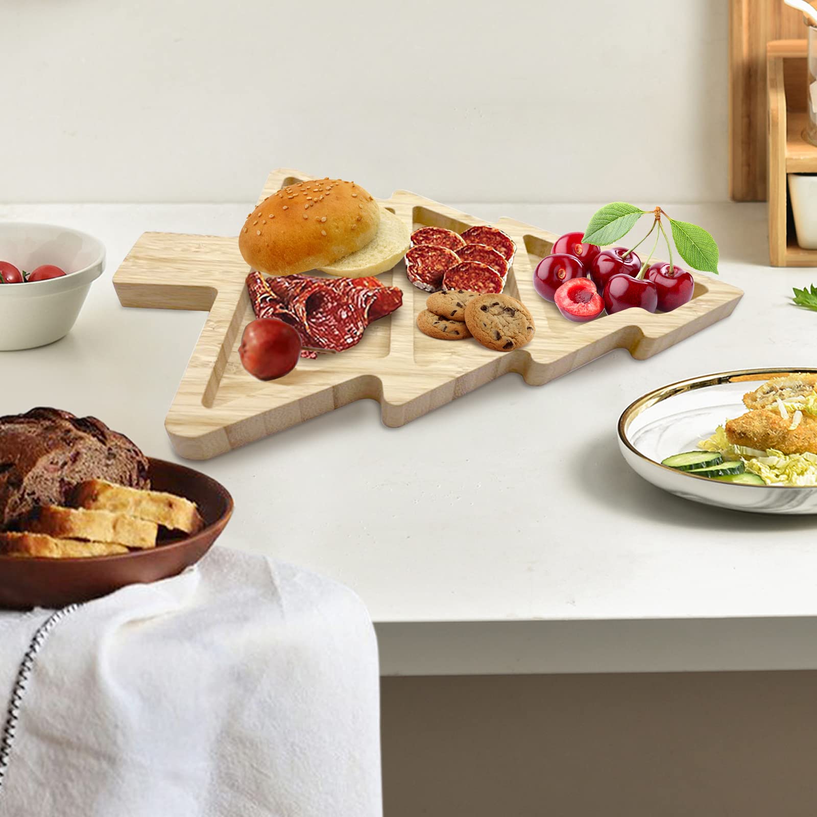 Ryetaga platter filled with cheese and fruit demonstrating organized presentation