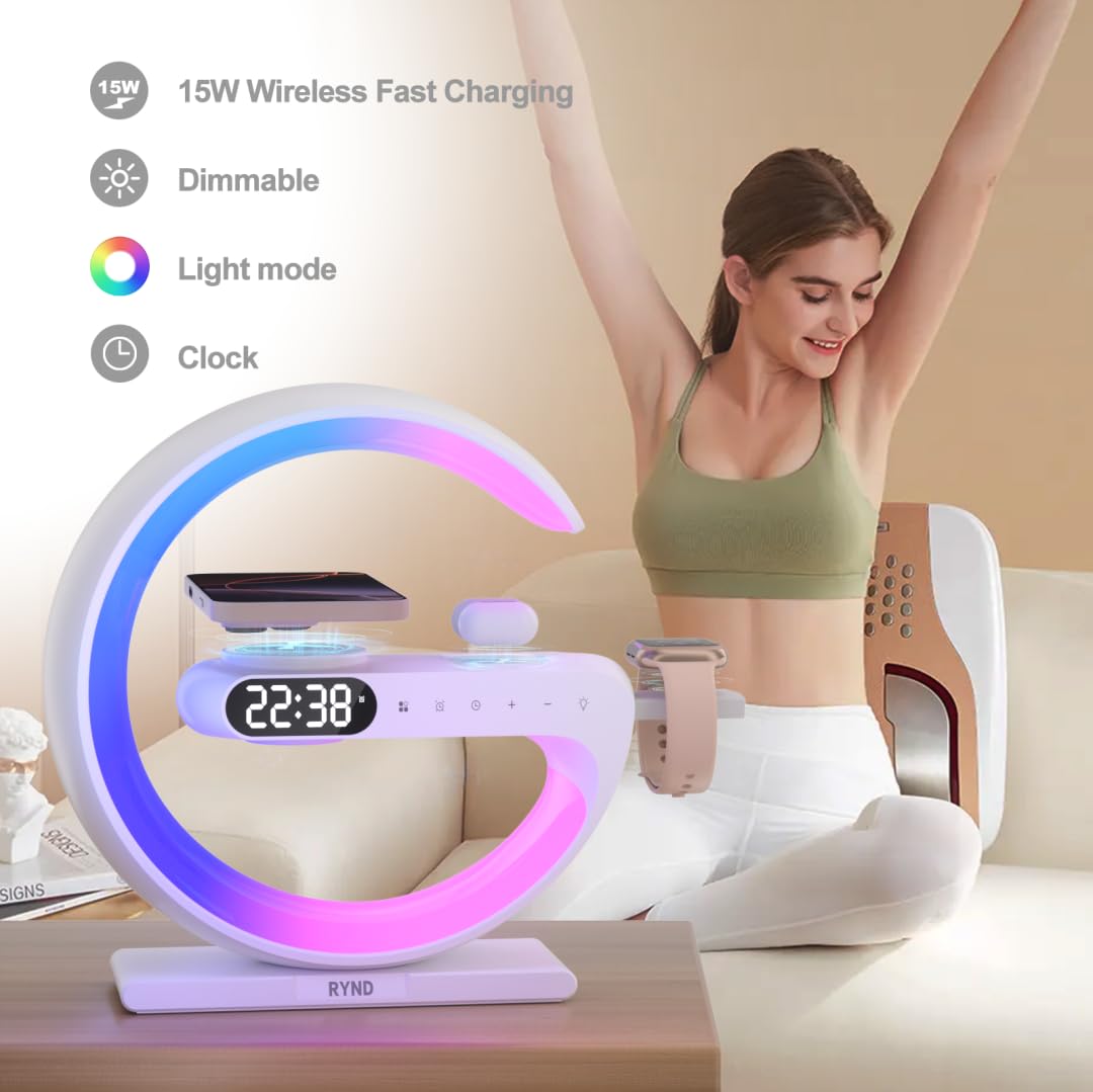 RYND LED lighting closeup displaying color modes and dimmable glow for sleep-friendly light