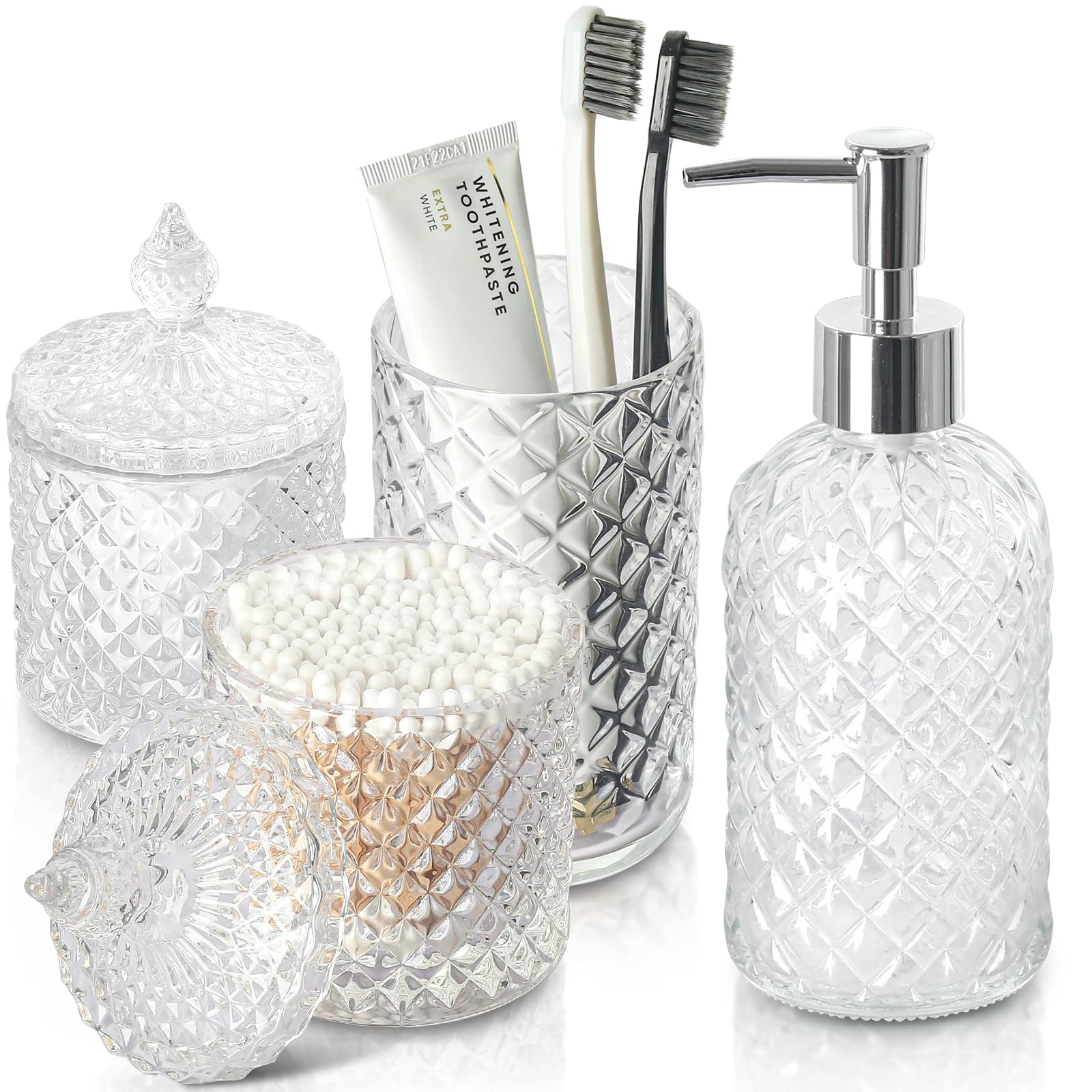 RYTOXILO clear glass set front view shows cohesive organization benefit