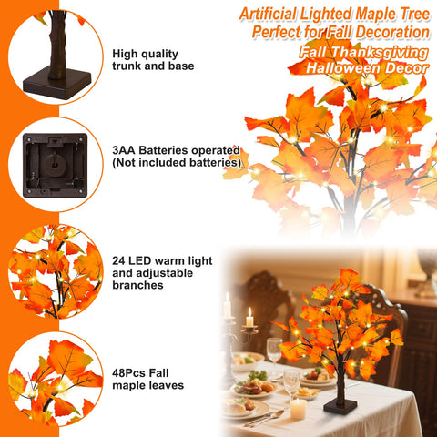 S-Union lit maple tree glowing in low light creating cozy atmosphere