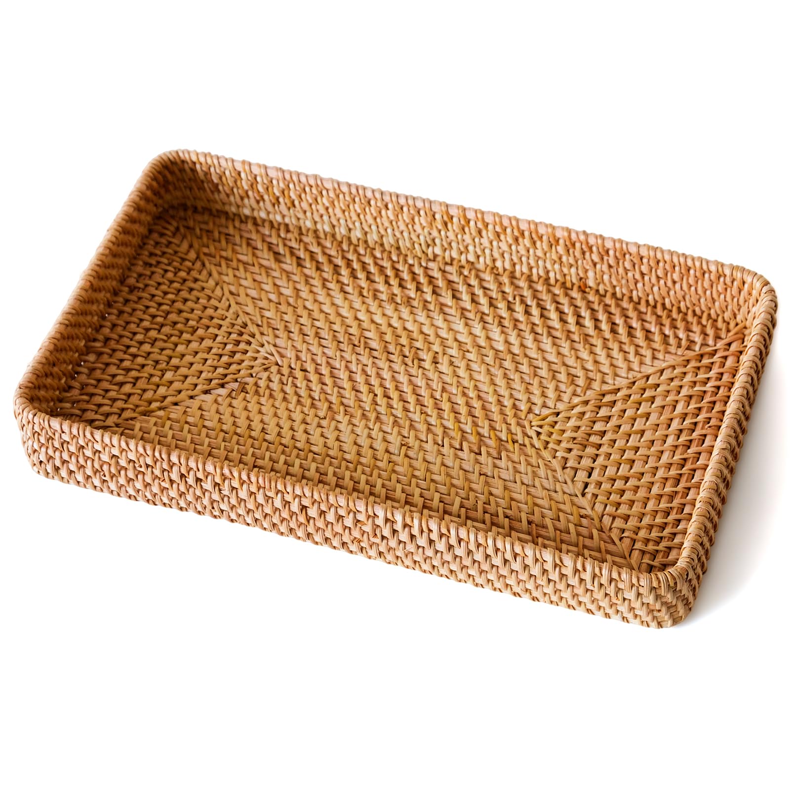S310 front view of rattan tray showing neat weave and durable profile