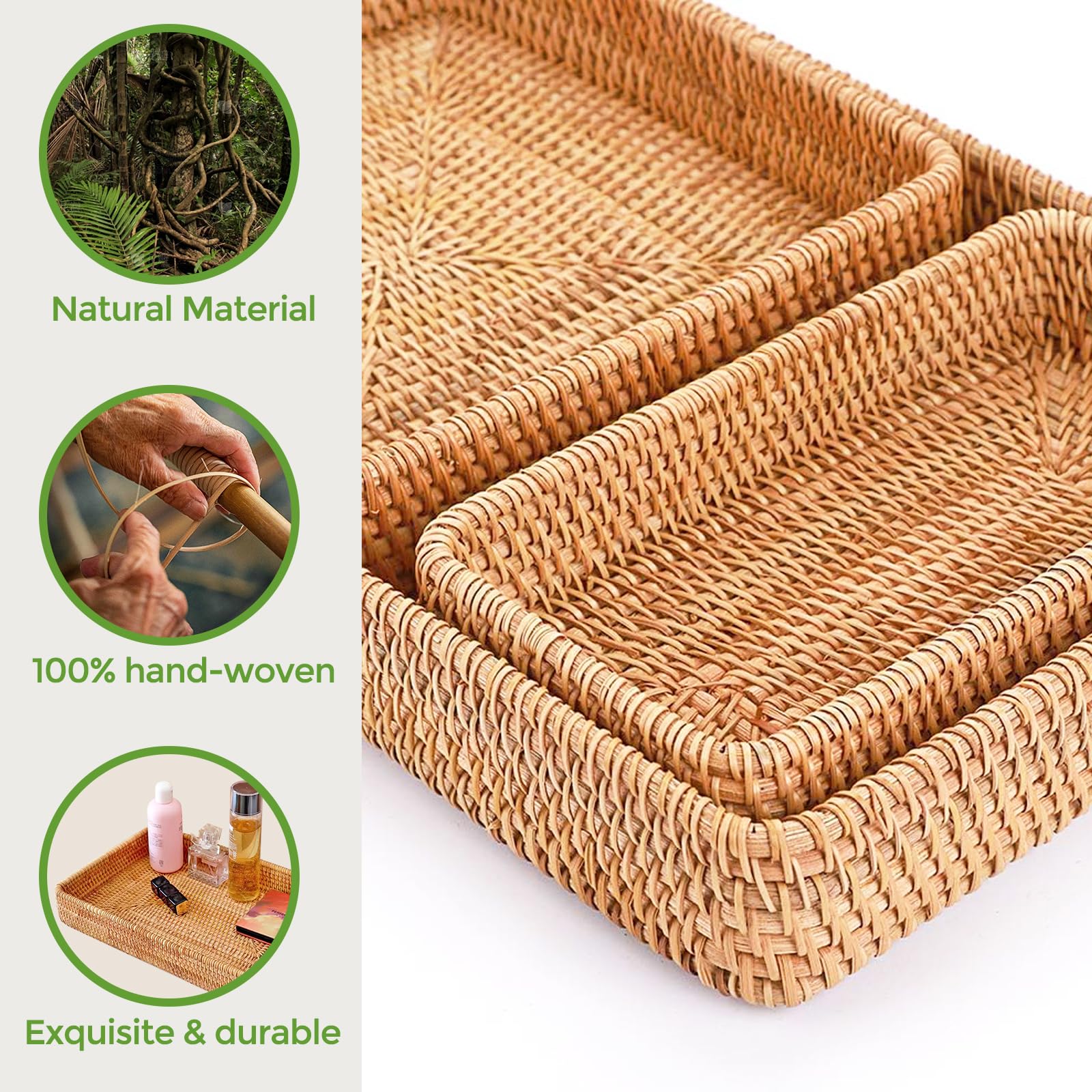 S310 large tray holding bread and fruit to show serving capacity