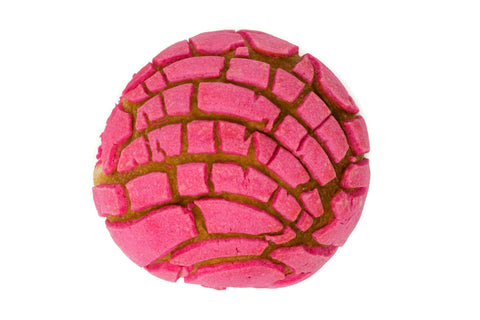 SA Flavor concha blanket front view showcasing round pan dulce design and cheerful accent