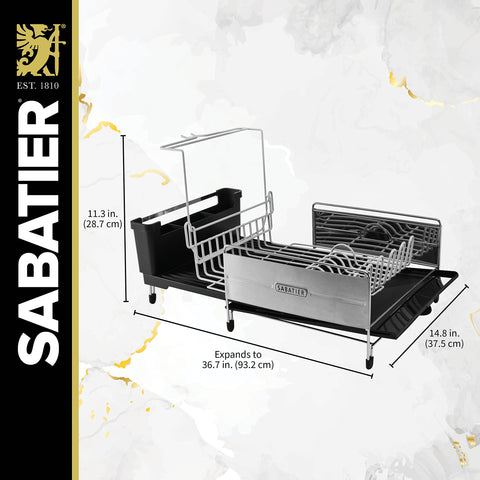 Sabatier expanded rack holding plates and pans to show increased capacity benefit