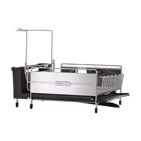 Sabatier front profile of rack showing stainless steel finish and neat drying benefit