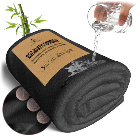Sacred Weapon front view of charcoal cooling blanket shows clean protectant look