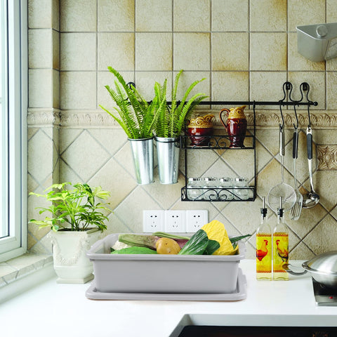 Saedy stacked tubs on shelf showing space-saving and neat storage
