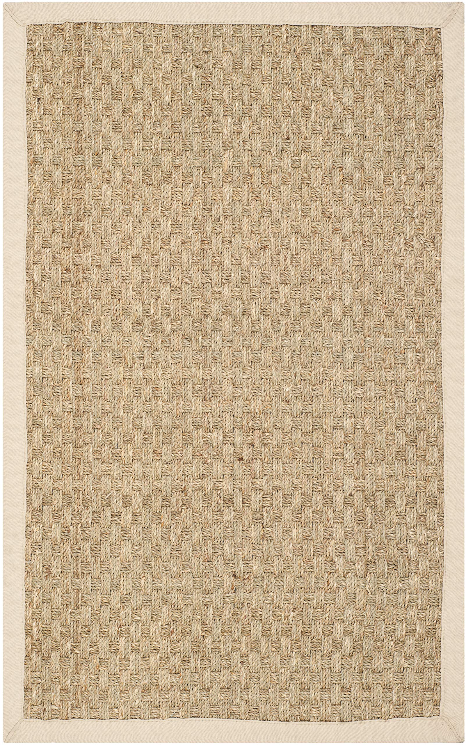 SAFAVIEH beige cotton border detail showing tidy edge and polished finish benefit