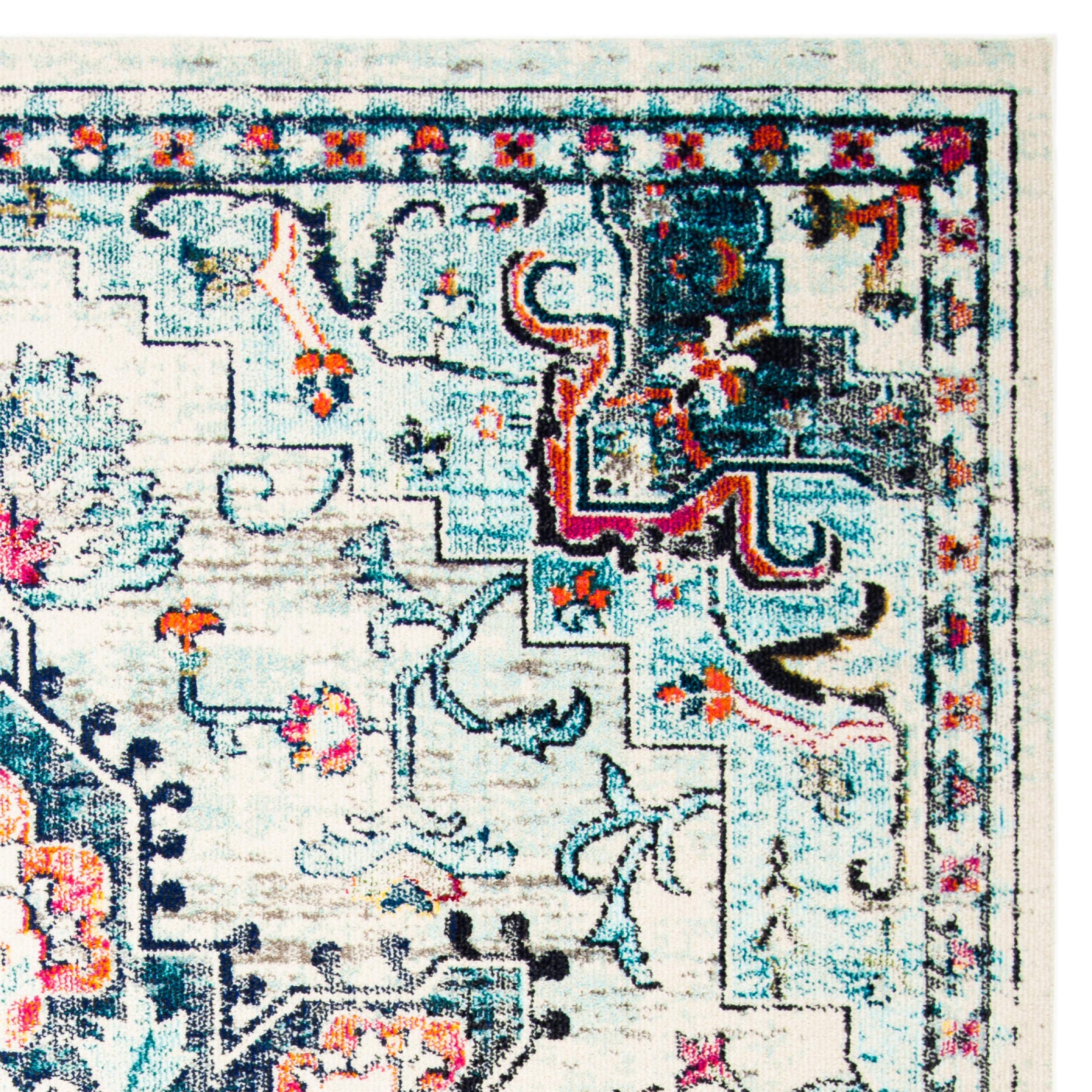 SAFAVIEH bedroom layout with rug demonstrates warmth and bedside definition benefit