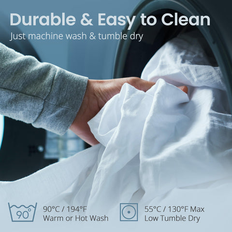 SafeRest folded protector ready for washing for simple, machine-cleanable care