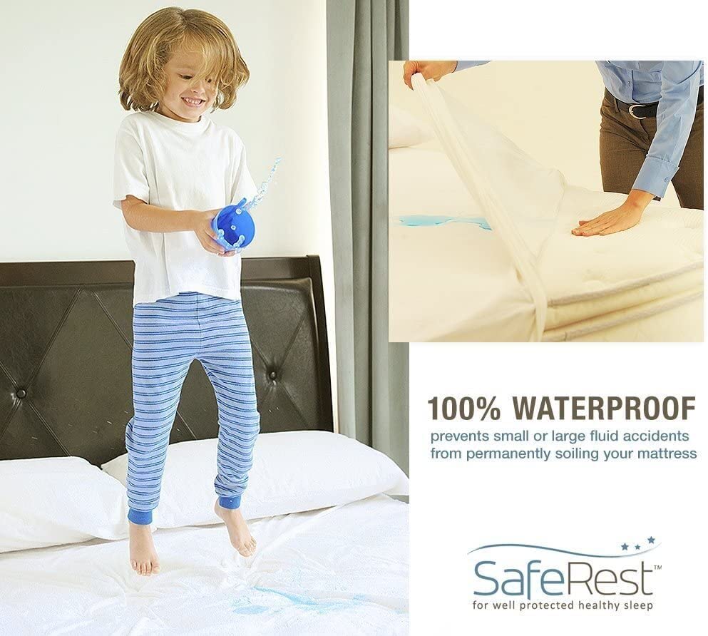 SafeRest pillow inside encasement demonstrating snug king fit