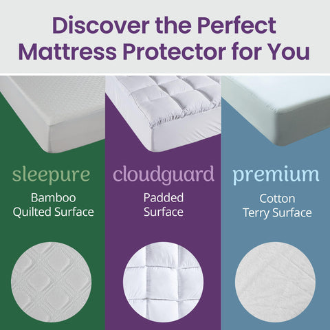 SafeRest Sleepure protector fitted on a king mattress showing no added bulk benefit