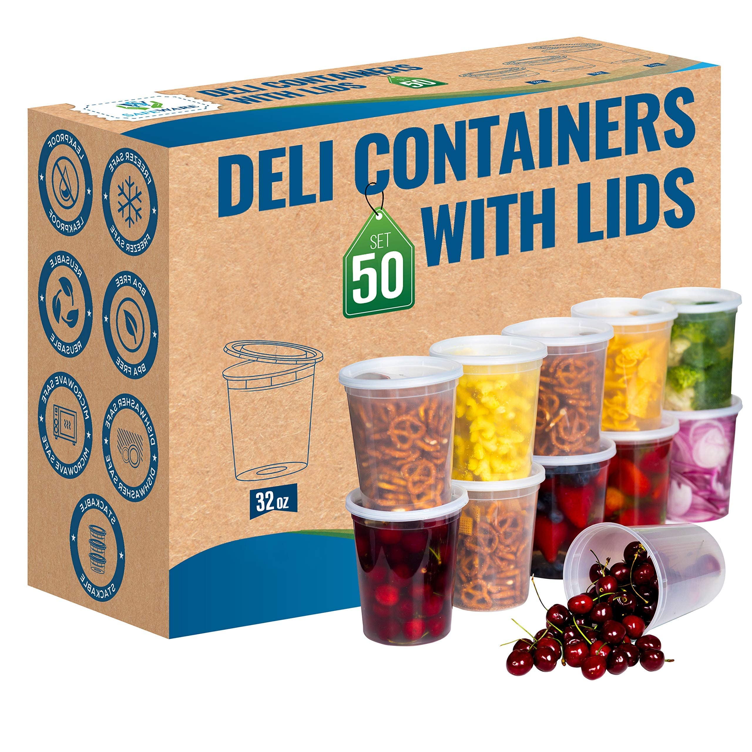 SafeWare front packaging showing 50-set containers and clear labeling for convenience