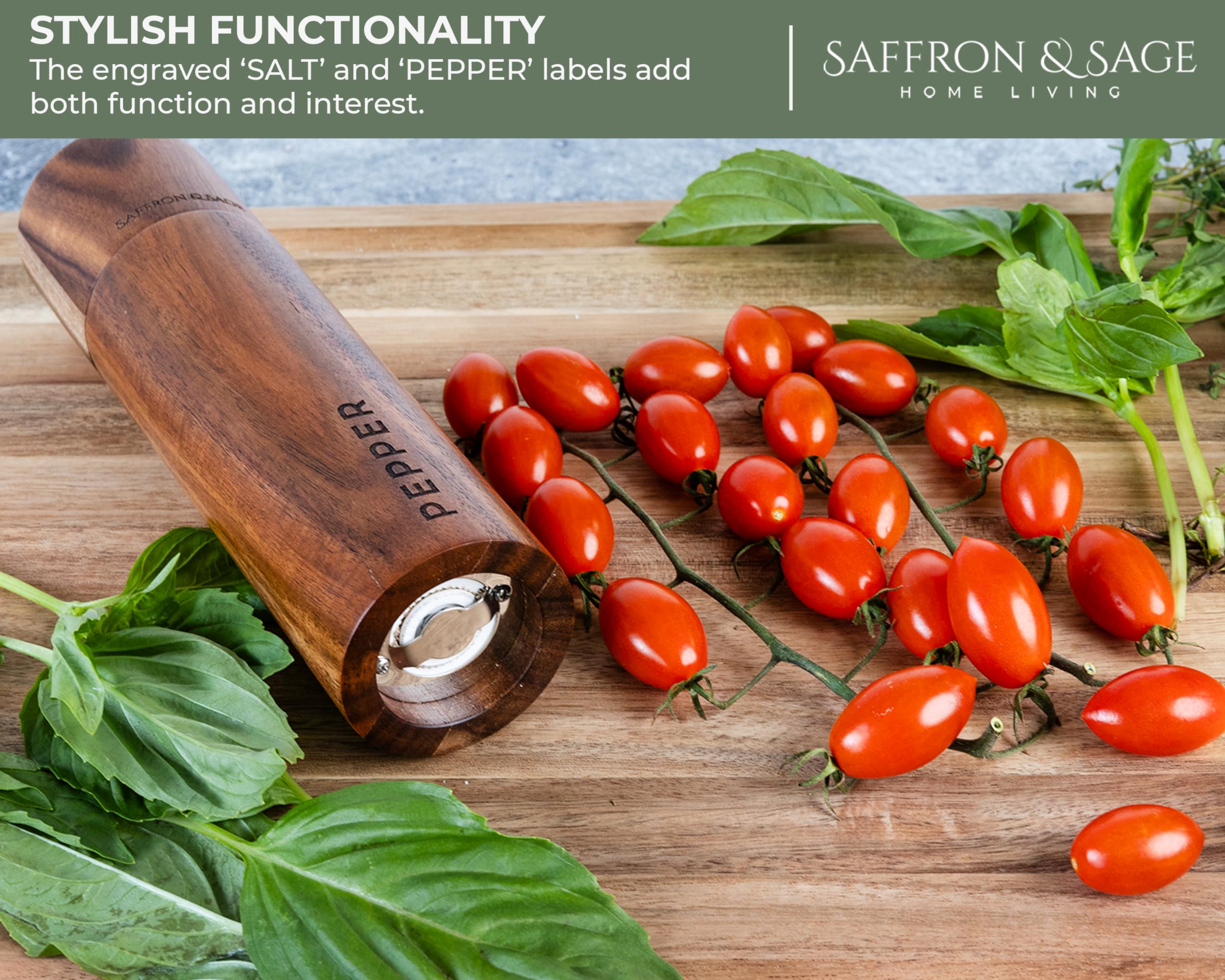 Saffron & Sage lifestyle kitchen counter display pairing style with everyday function