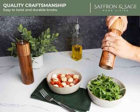Saffron & Sage wooden refill spoon and open top ready for easy refilling