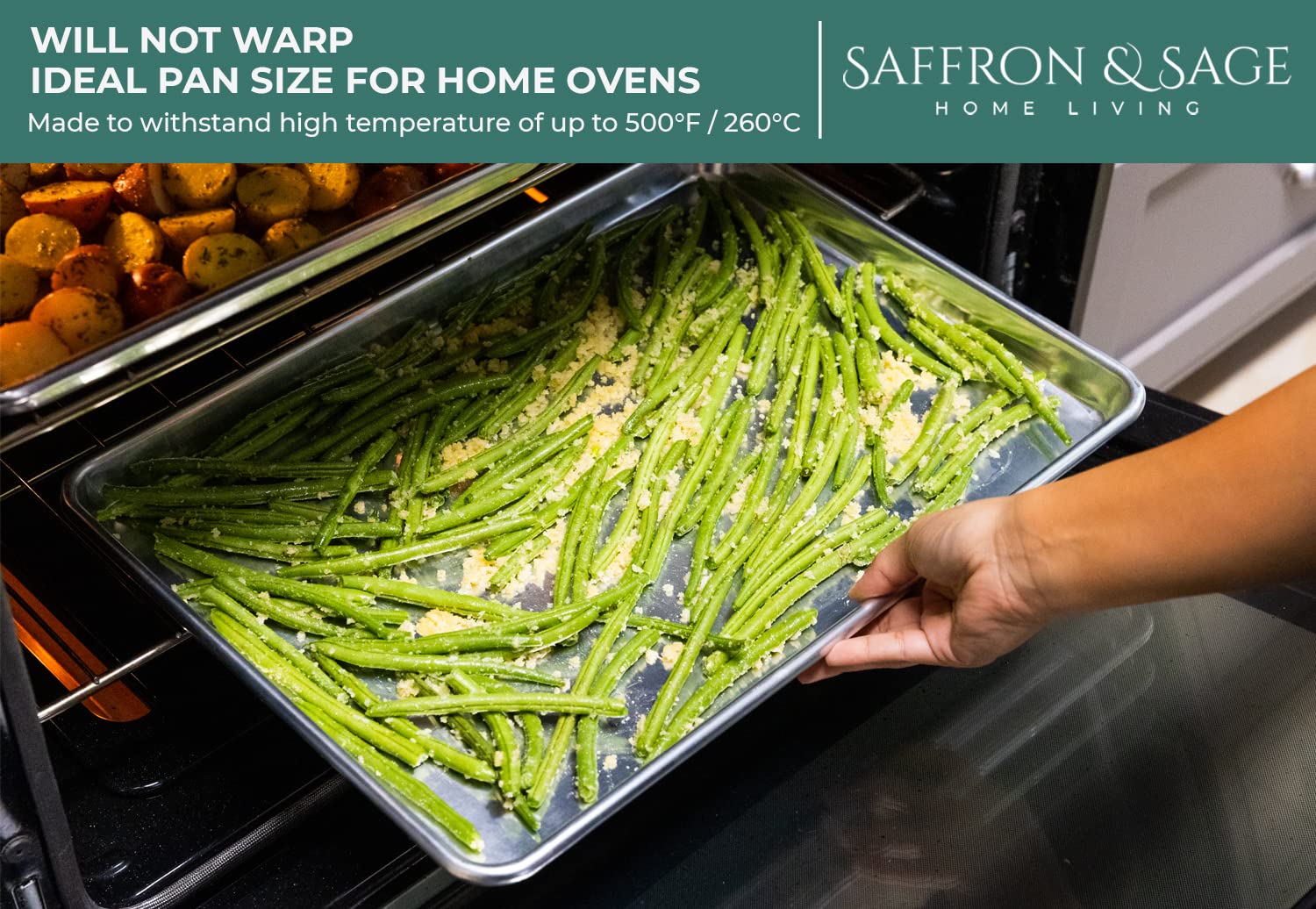 Saffron & Sage removable stainless rack image demonstrating airflow crisping