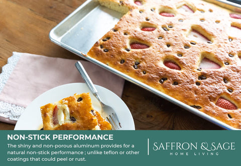 Saffron & Sage thick aluminum surface closeup for even heat distribution