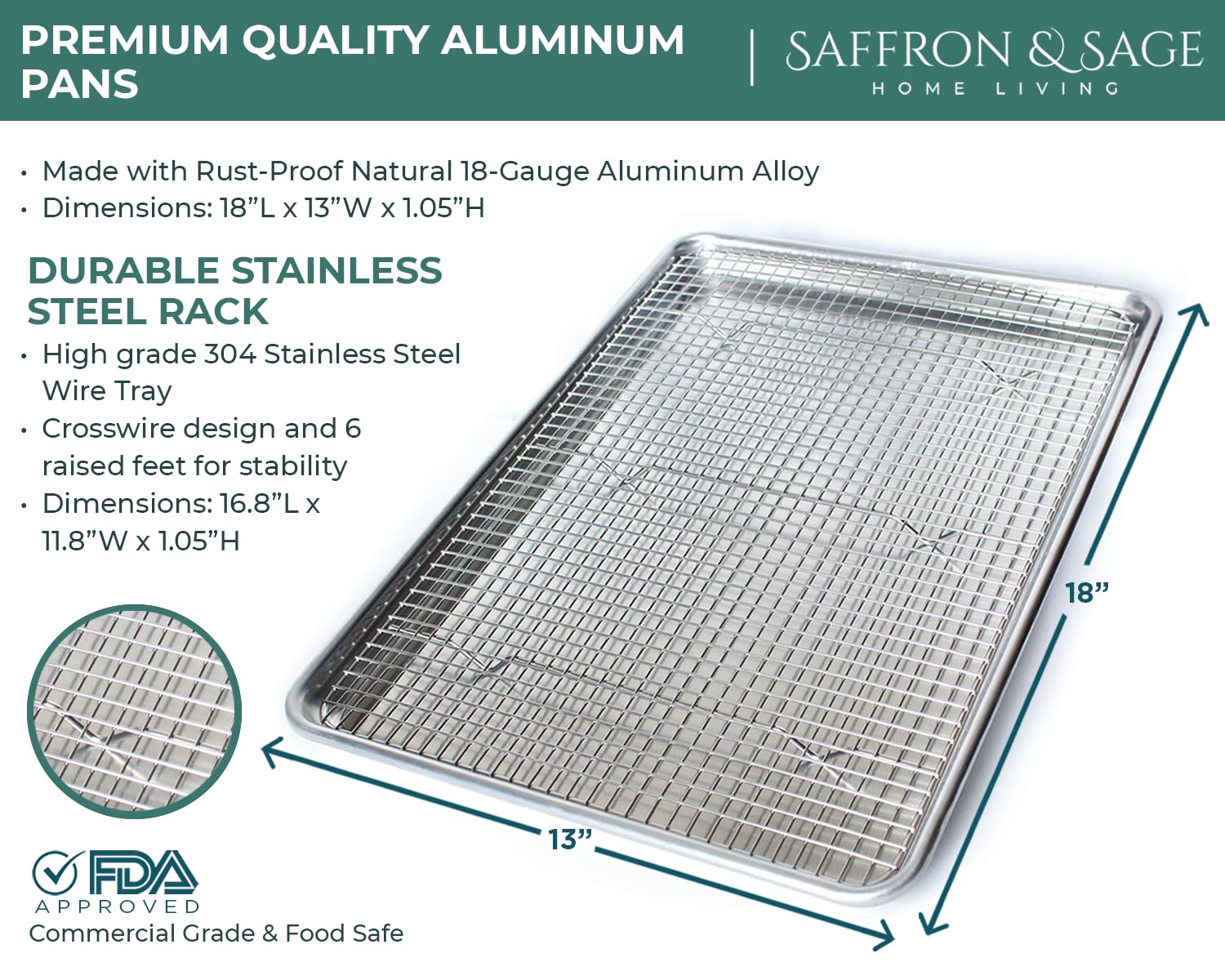 Saffron & Sage nesting tray and rack showing compact storage advantage
