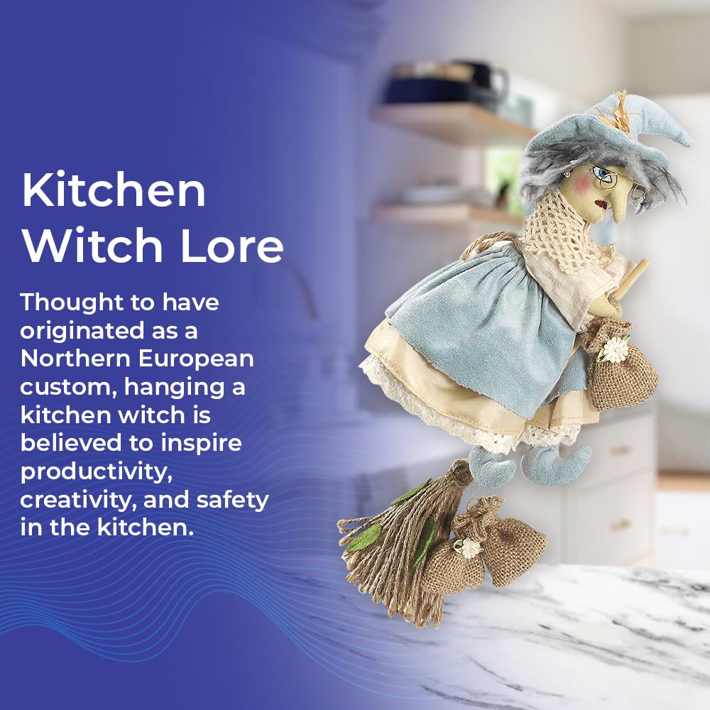 SAGEFINDS witch beside a coffee mug to show scale and countertop suitability