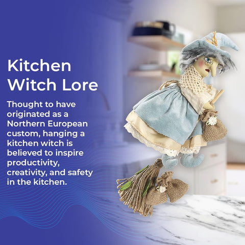 SAGEFINDS witch beside a coffee mug to show scale and countertop suitability