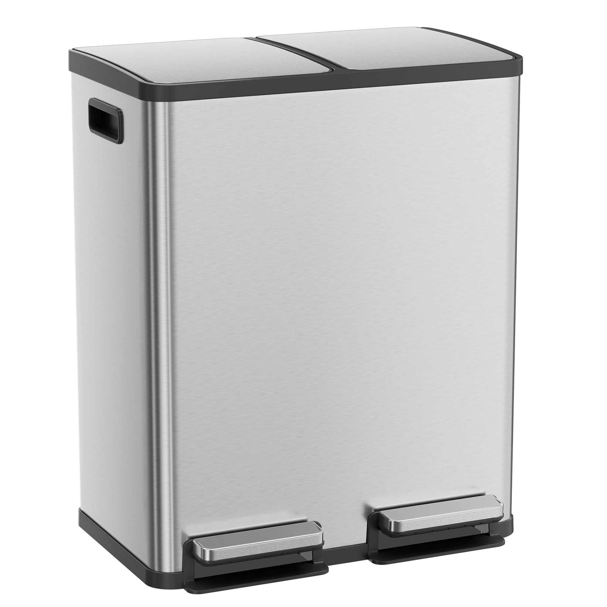 SageNest front view stainless steel trash can shows sleek modern look and easy cleaning