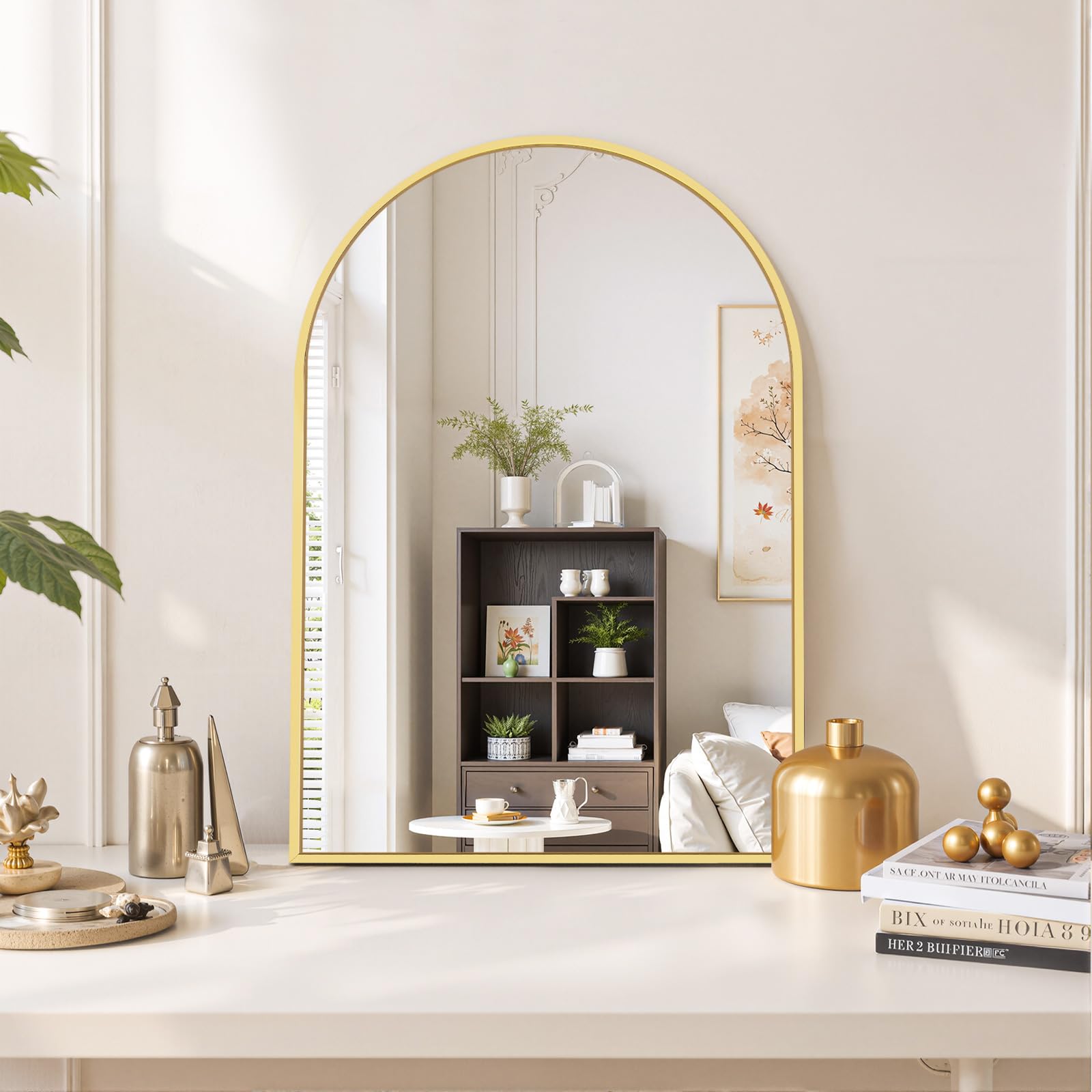 SageNest mirror over entryway console illustrating decorative focal point benefit