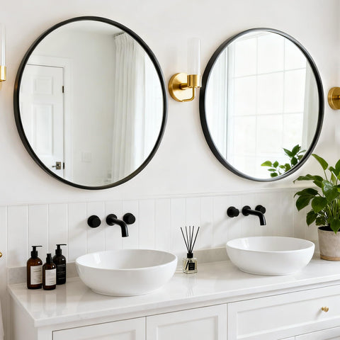 SageNest mirror in entryway styling creating focal point and visual depth