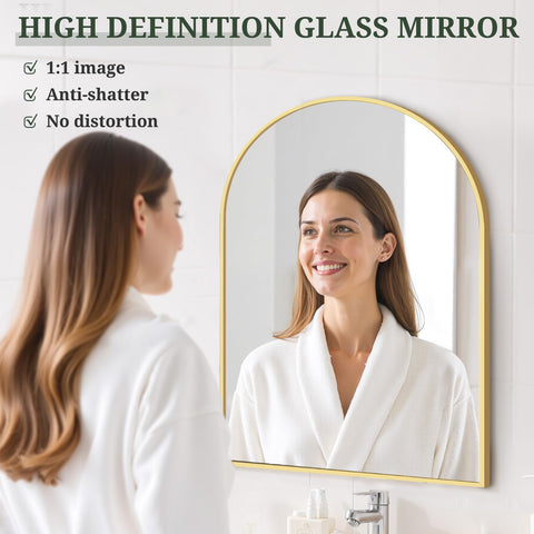 SageNest mirror side profile demonstrating lightweight depth and easy wall mounting