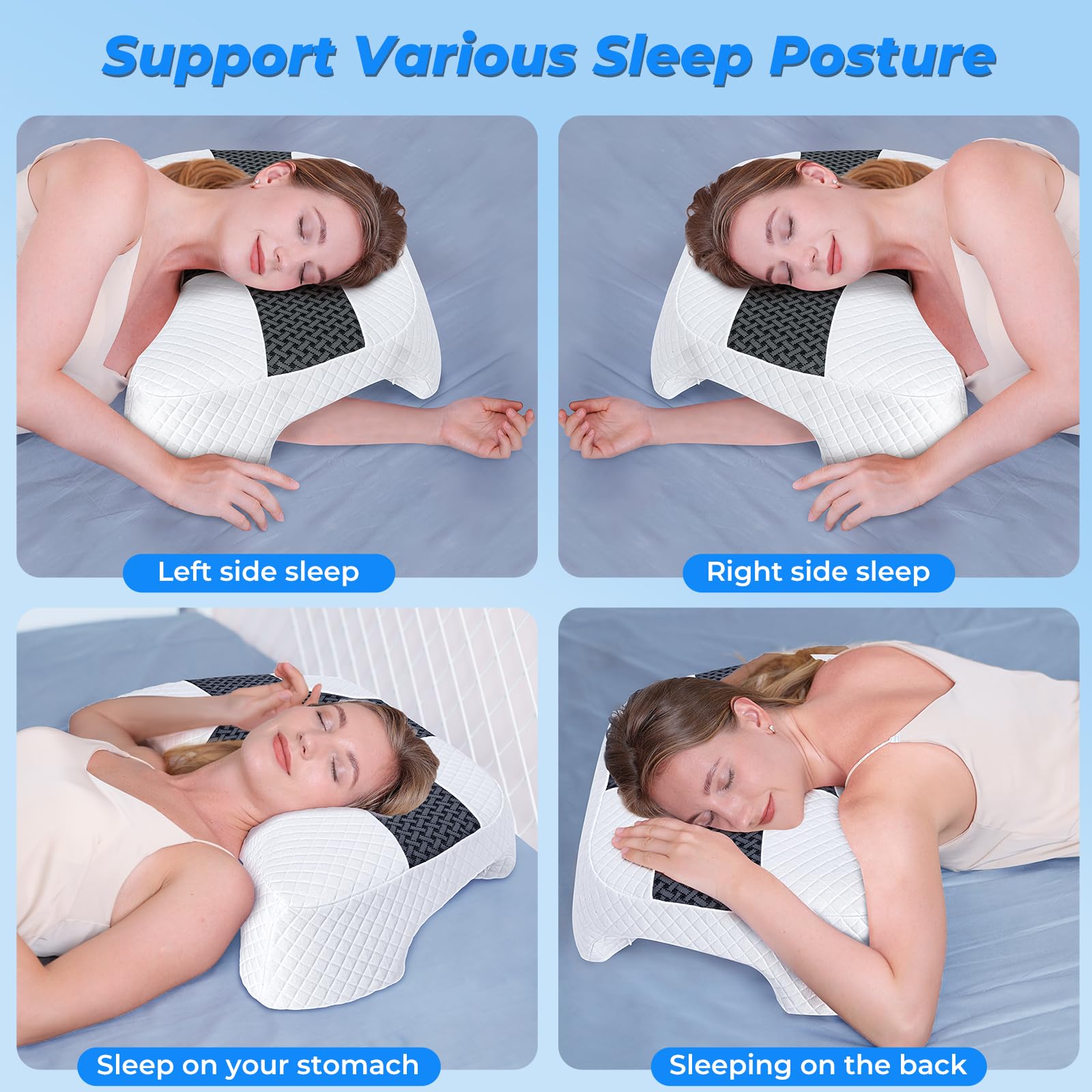SAHEYER dual-layer pillowcase zipper detail protecting foam core for hygiene benefit