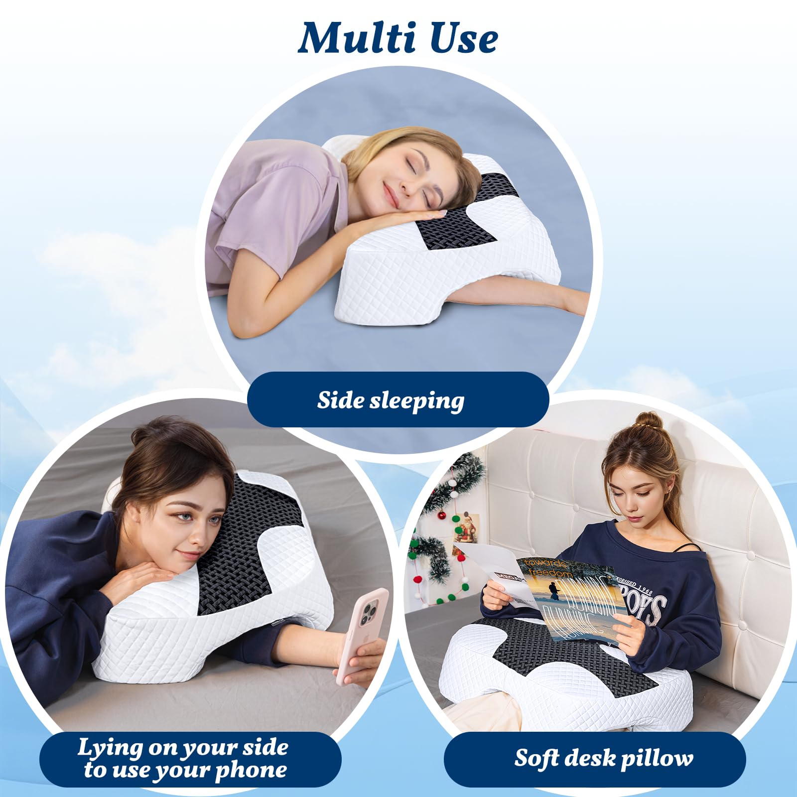 SAHEYER lifestyle bedroom shot demonstrating ergonomic support in setting