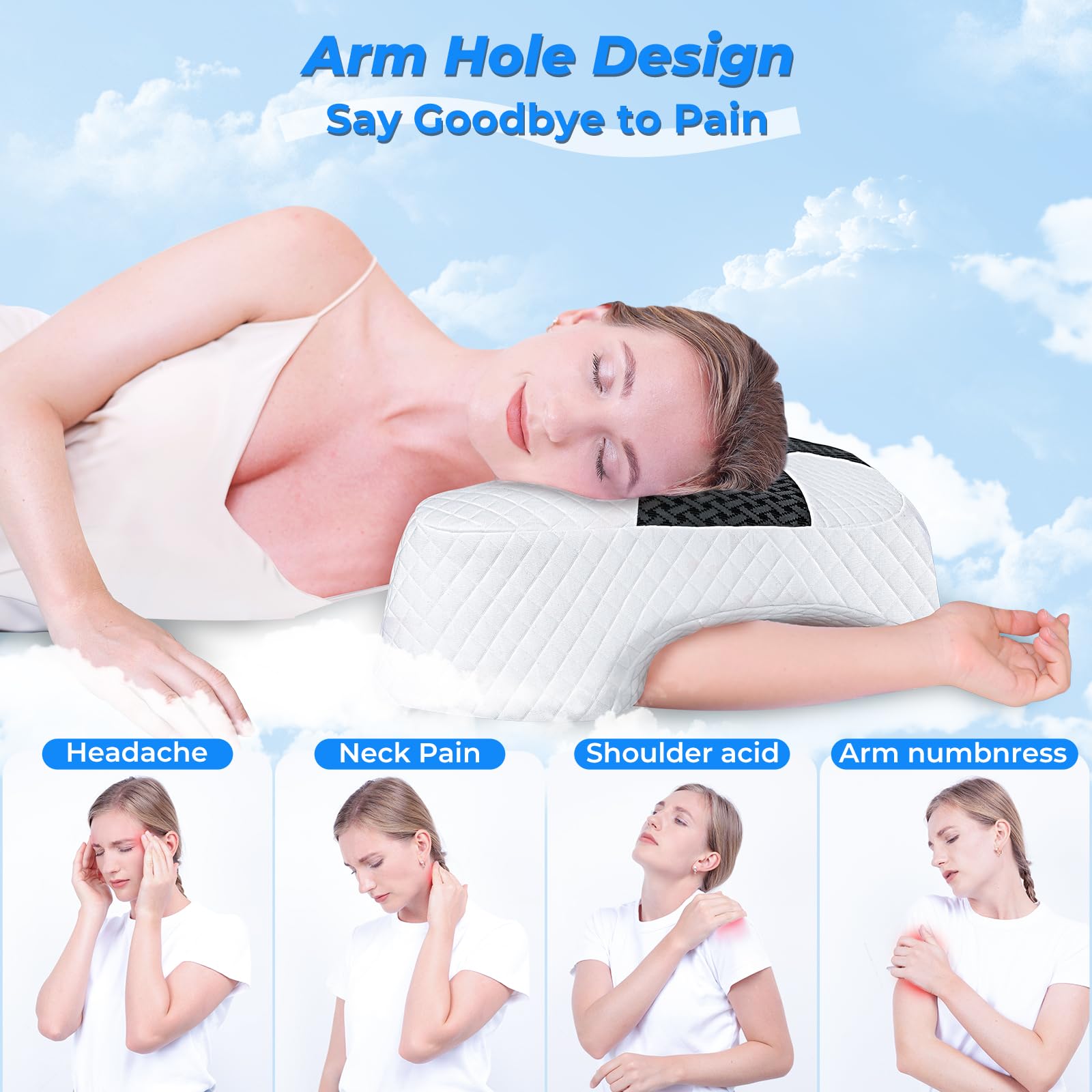 SAHEYER side profile showing ergonomic contour for aligned shoulder support benefit