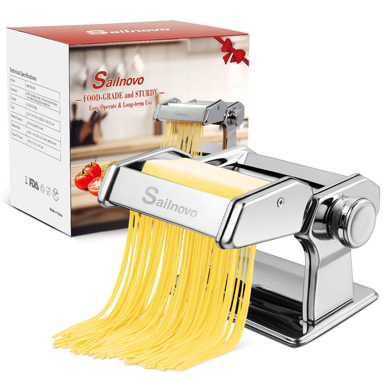 Sailnovo scale comparison next to utensils to show compact, easy storage