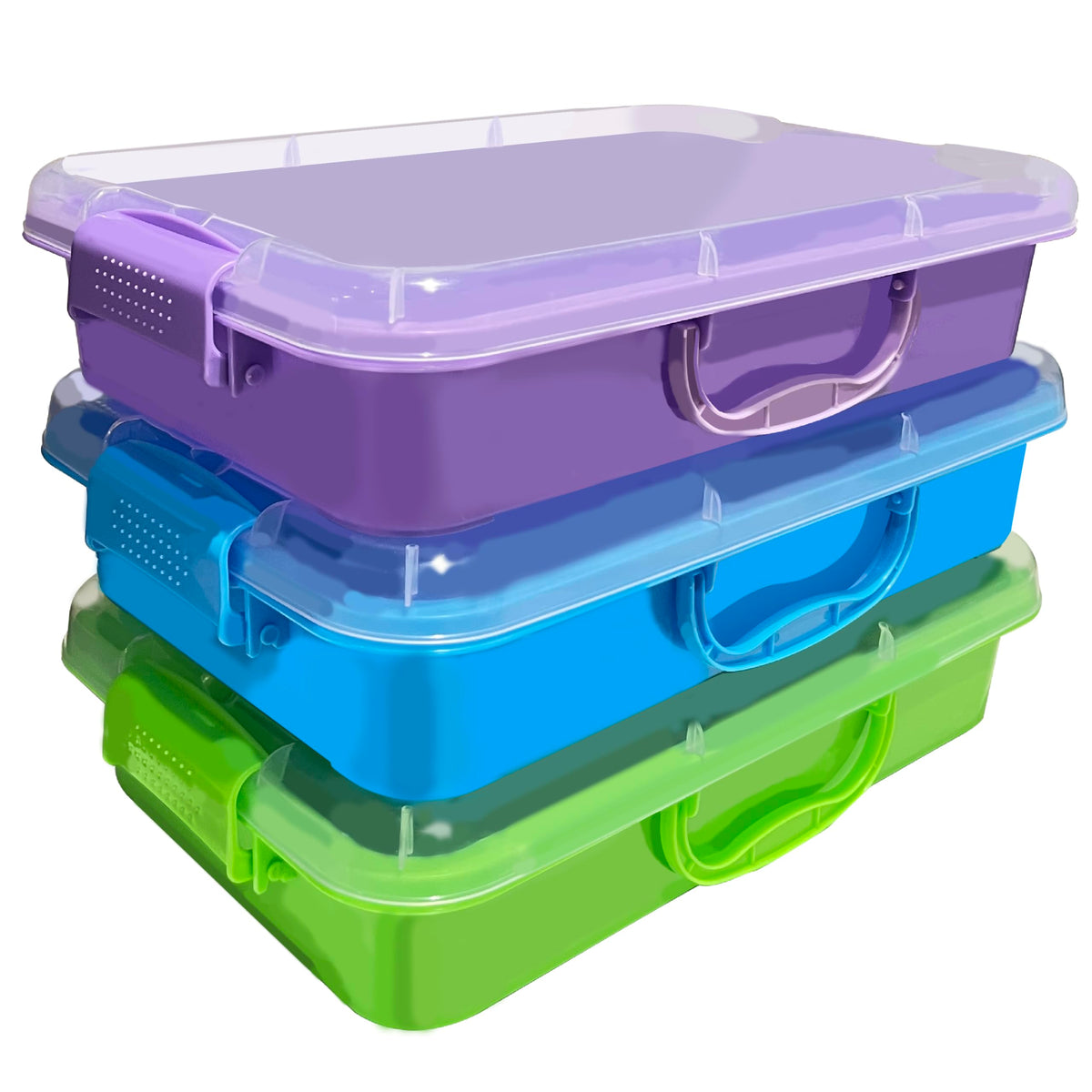SailStart front view of three colored trays showing organization benefit