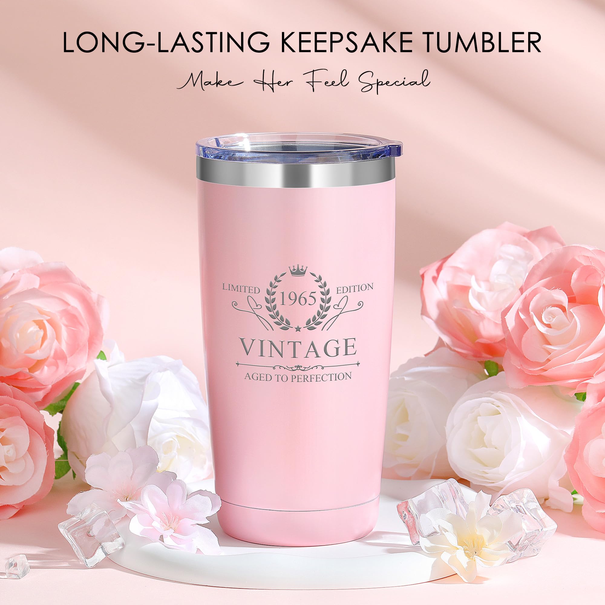 Saineron tumbler closeup engraved Limited 1965 Edition showing durable insulation